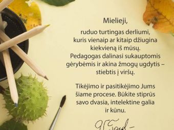 Nuotrauka - Su Mokytojų diena!